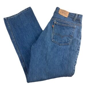 Levis 550 Relaxed Fit Jeans Mens 38x30 Medium Wash Orange Tab Straight Leg Denim
